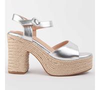 Montevita Womens Heeled Sandal Iliad Silver - Size EU 41