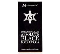 Montezuma's Absolute Black 100% Cocoa | Dark Chocolate Bars, 4 x 100g