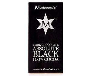 Montezuma's Absolute Black 100% Cocoa | Dark Chocolate Bars, 4 x 100g