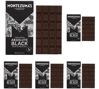 Montezuma's Absolute Black, 100% Cocoa, Dark Chocolate, Gluten Free & Naturally Vegan, 90g Bar (Pack of 5)