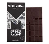 Montezuma's Absolute Black 100% Cocoa Dark Chocolate GlutenFree and Vegan 90g Bar
