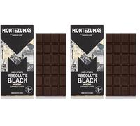 Montezuma's Absolute Black, 100% Cocoa, Dark Chocolate With Almonds, Gluten Free & Naturally Vegan, 90g Bar (Pack of 2)