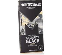 Montezuma's Absolute Black 100% Cocoa with Almonds 4 x 90g