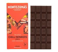 Montezuma's Chilli Bonkers, 74% Cocoa, Dark Chocolate With Chilli, Gluten Free, Naturally Vegan & Organic, 90g Bar