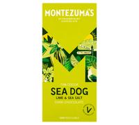 Montezuma's Sea Dog, 70% Cocoa, Dark Chocolate With Sea Salt & Lime, Gluten Free & Naturally Vegan, 90g Bar
