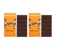 Montezumas Happy Hippy 74 Cocoa Dark Chocolate With Orange Geranium Gluten