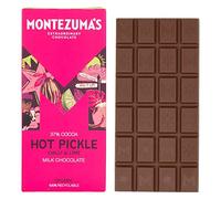 Montezuma's Hot Pickle, 37% Cocoa, Milk Chocolate with Chilli & Lime, Gluten Free & Organic, 90g Bar