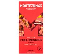 Montezuma's Chilli Bonkers, 74% Cocoa, Dark Chocolate With Chilli, Gluten Free, Naturally Vegan & Organic, 90g Bar