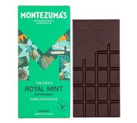 Montezuma's Royal Mint 74% Cocoa Dark Chocolate with Peppermint GlutenFree Vegan and Organic 90g Bar