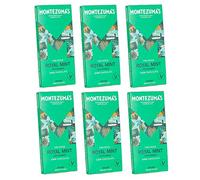 Montezuma's Royal Mint Dark Chocolate Peppermint - 74% Cocoa, Dark Chocolate with Mint Bars, Vegan-Friendly and Gluten-Free Chocolate 90g (6-Pack)