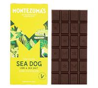 Montezuma's Sea Dog, 70% Cocoa, Dark Chocolate With Sea Salt & Lime, Gluten Free & Naturally Vegan, 90g Bar