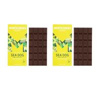 Montezuma's Sea Dog, 70% Cocoa, Dark Chocolate With Sea Salt & Lime, Gluten Free & Naturally Vegan, 90g Bar (Pack of 2)