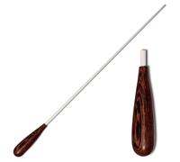 Montford Conductor's Baton - 14" with Wenge Wood Tapered Handle and White Lacquered Stick, Perfectly Balanced for Orchestral & Band Conducting - MFBW14T