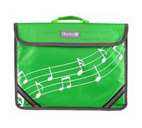 Montford Sheet Music Book Bag Standard - Green - Ideal for School and Music Lessons. With reflective safety strips, secure flap and handle.