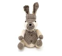 Montgomery Rabbit Doorstop | Tweed Rabbit Hare Shaped Door Stop Fabric Animal Doorstop | Decorative Weighted Door Stopper - 30cm