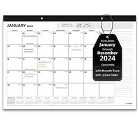 Month Calendar 2024 - Wall/Desk Calendar, 12-Months, JANUARY 2024 - DECEMBER 2024, 12’’ x 17’’, Large Blocks with Julian Dates for Daily Schedule Planner, Perfect for Planning and Organizing Your