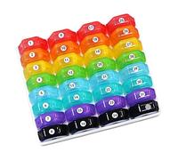 Month Pill Box Organiser - Tablet Box Organiser | Medicine Storage-Box with 32 Compartments | 31 Day Monthly Pill Organizer | Portable Pill Medicine Case Box Holder for Daily Medicine Fish Oils