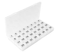 Month Pill Box Organizer Detachable 32 Compartments Tablets Storage Case | Large Capacity Portable Sealed Monthly Pill Container for Women, Elderly, Grandparents, Dad, Mom, Travel, Work, School, H
