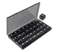 Month Pill Box Organizer Detachable 32 Slots Supplement Sorter Case | Large Capacity Portable Sealed Monthly Pill Container for Elderly, Grandparents, Dad, Mom, Travel, Work, School, Home, Long
