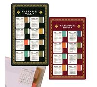 Month Planner Stickers, 2 Pieces 365 Days Daily Labels - Monthly Dates Stickers for Planner with Tabs - Back to School Album Notebook Agenda Family