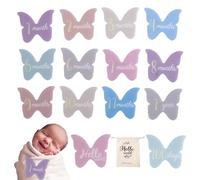Month Signs - Acrylic Baby Photography Props - Beautiful Cards With Hello Sign From 1-12 Months For First Year