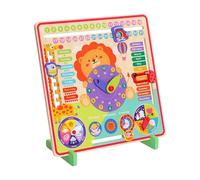 Month Time Clock Toy - Time Clock, Wooden Calendar Toy, Early Educational Teaching Clocks Board | For Preschool Children Learn To Tell The Months, Week, Day, Timee Weather Interac