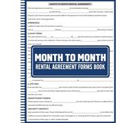Month to Month Rental Agreement Forms Book: Simple Monthly Rental Agreement Forms for Landlords and Property Managers, 60 Forms