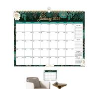 Monthly 2025 Calendar, 365-Day Punch-In Wall Scheduler from January to December, 15x11 Inches Ideal for Home, School, and Dorm Organization