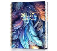 Monthly Academic Diary 2026-2027, 9'' x 11'' 18 Months Daily Planner with Spiral Bound, A4 Large Monthly Planners with Bookmark for Office School and Home