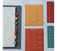 Monthly Adhesive Index Tabs Planner Calendar Stickers for Planners, Office, Study, Notebook, Journal, Agendas and Organizers (Faith)