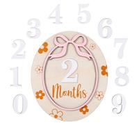 Monthly Baby Milestone,Cute Wooden Baby Announcement Sign with Butterfly Pattern,Newborn Photography Props, Wooden Sign to Document Your Baby's Growth,Newborn Gifts for Girl and Boy