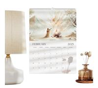 Monthly Bible Wall Calendar - Watercolor Landscape Prints, Spiritual History Charts, Decorative Guides, Wire Binding Pages | Christian Planner, Hanging Religious
