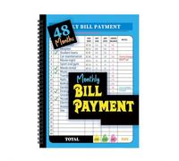 Monthly Bill Organizer, Finance Planner with Budget Tracking System, Premium Compact Notebook for Bill Payment Tracking, Friendly Paper Portable Financial Organizer