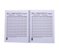 Monthly Bill Planner Hardcover Black Paper Notebook for Expense Tracking