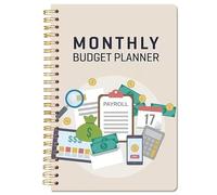 Monthly Budget Planner A5 Spiral Notebook, 12 Month Finance Planner with Expense Tracker, Income Savings Bills Debt Pages, Financial Planning Notebook