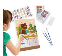 Monthly Calendar 2025 - Family Planning Calendar - Organization and Planning Calendar, Monthly Calendar 2025 with Wooden Base for Daily Schedule Notes