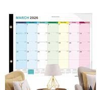 Monthly Calendar Erasable Wall Calendar - Daily Planner from January 2026 to June 2027 for Wall | Large Reusable Calendar with Erasable Marker for Home Kitchen School Office Classroom