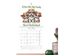 Monthly Calendar - Transparent Wall Plans Manager, Modern Appointment Planner, Sturdy Paper Organizer | Flexible Yearly Calendar for Office, School, University,