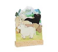 Monthly Desk Calendar 2026 | Daily Monthly Thick Paper Table Decor - Desktop Calendar with Non-Slip Base | for Schedule Appointment Holiday New Year Home School Kids Women Teacher