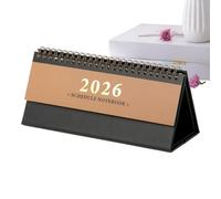 Monthly Desk Calendar, 2026 Tear-Off Calendar with Spiral Springs, Standing Base, Inspirational Table Planner for Organisation, Home, School, Classroom, Fitness, Dorm, Gym, Kitchen, Workplace