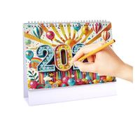 Monthly Desk Calendar | Gem Art Painting Standing Calendar | From Jan 2026 to Dec Monthly Planner Ornament for Home Family Schedule Management Travel Planning Meeting Preparation