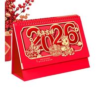 Monthly Desk Calendar | New Year Monthly Planner - Lunar New Year Calendar Daily Planner | for Home Office Study Living Room Bedroom Table Shelf Spring Festival Family