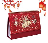 Monthly Desk Calendar,Spring Festival Ornament | Year Of The Horse 12 Month,for Classroom Dining Living Bedroom Study Rooms Students Kids Teachers Teens Adults Friends