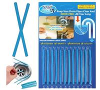 Monthly Drain Cleaner & Deodorizer | Prevents Clogs & Eliminates Odors | Safe for All Drains | Long-Lasting Enzyme Sticks for Kitchen, Bathroom & Laundry Sinks (24 Sticks)