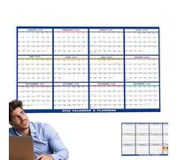 Monthly Erasable Wall Calendar | Calendar Wall Poster 12 2026 | Programme 61 x 91 cm for Home Fridge Office School | Indoor Activities Students Family Friends
