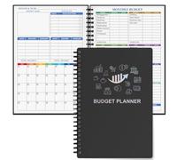 Monthly Finance Organizer with Expense Tracker Notebook to Manage Your Money Effectively, Undated Finance Planner/Account Book, Start Anytimem-Sliver