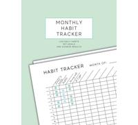 Monthly Habit Tracker: Tracks 31 Days of Daily Habits - Set Goals, Track Progress - Improve Productivity - Minimal Planner Layout