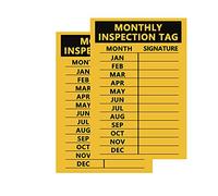 Monthly Inspection Tag,5x3 Inch Check Record Vinyl Sticker Label,200 Pcs Per Pack