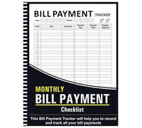 Monthly Invoice Planner, Bill Tracker Notebook, Household Financial Diary 28 x 22 cm, Large Book Budget Organiser, Hardcover Budget Tracker, Financial Organiser