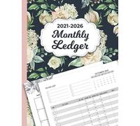 Monthly Ledger For Bills 2021 -2026: Monthly Bill Payment Organizer: 5 Years Calendar (October 2021 to December 2026) Debt Tracker Planner, 133 Pages (8.5x11" Inches) Accounting Ledger Book